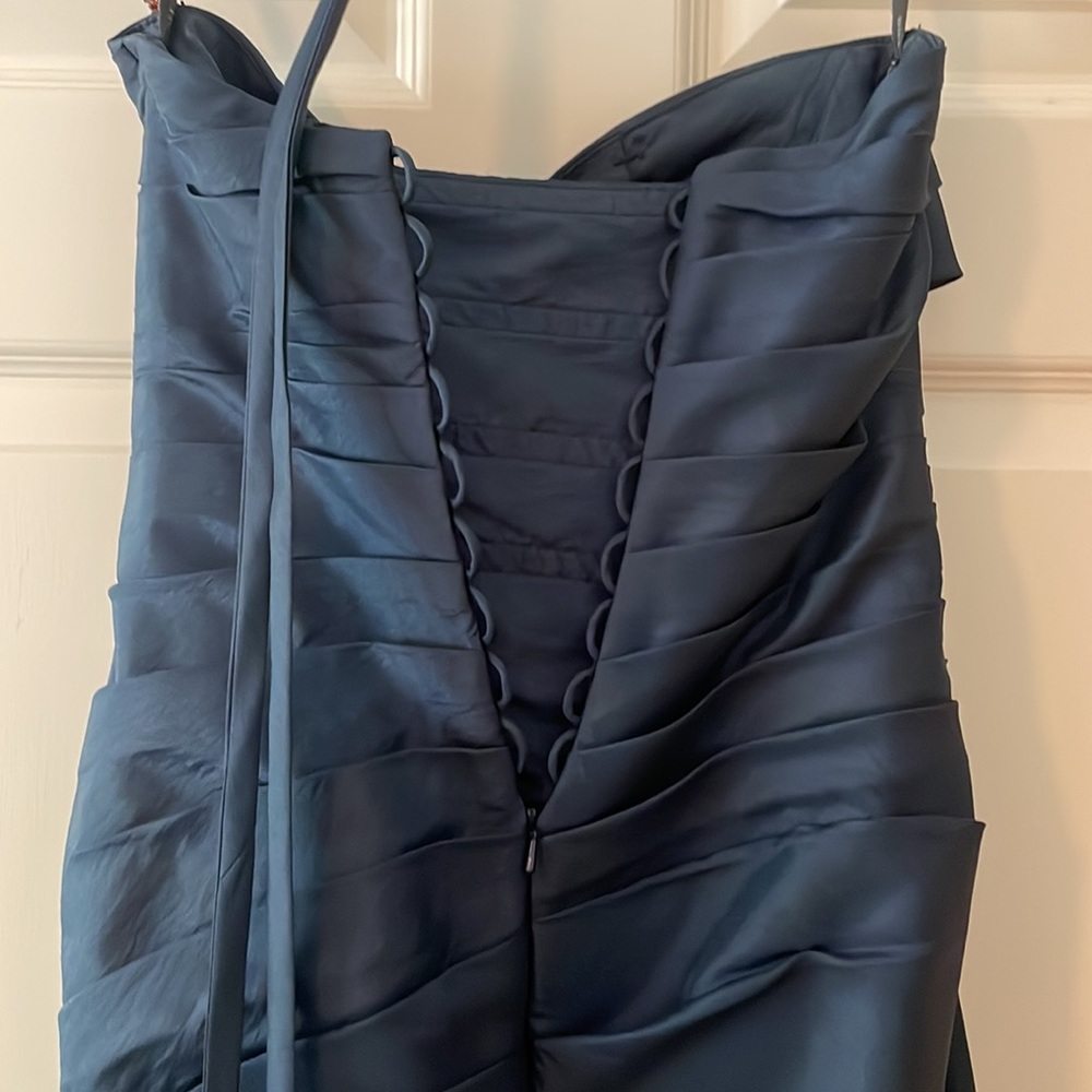 Bill Levkoff Strapless Navy Blue Long Dress size 6 - Picture 4 of 5